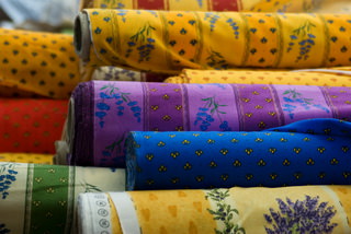 Section Provencal fabrics.