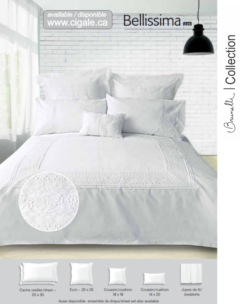 Bellissima Bedding collection from Brunelli