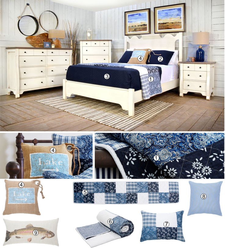 CottageLife Lakeside Bedding collection from Brunelli