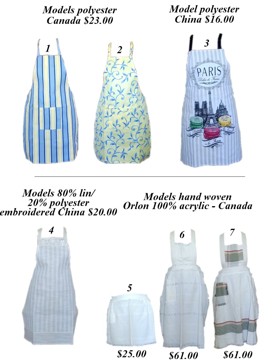 various aprons