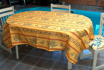 Clos des Oliviers rectangular Tablecloth. Image for Clos des Oliviers