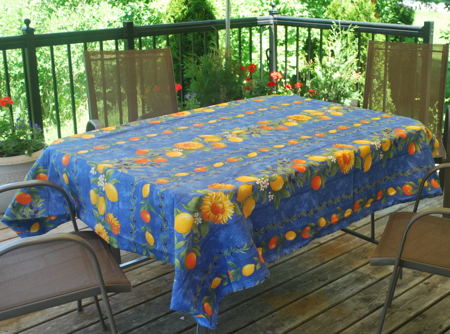 Nappe Agrumes bleu. Image pour Agrumes bleu