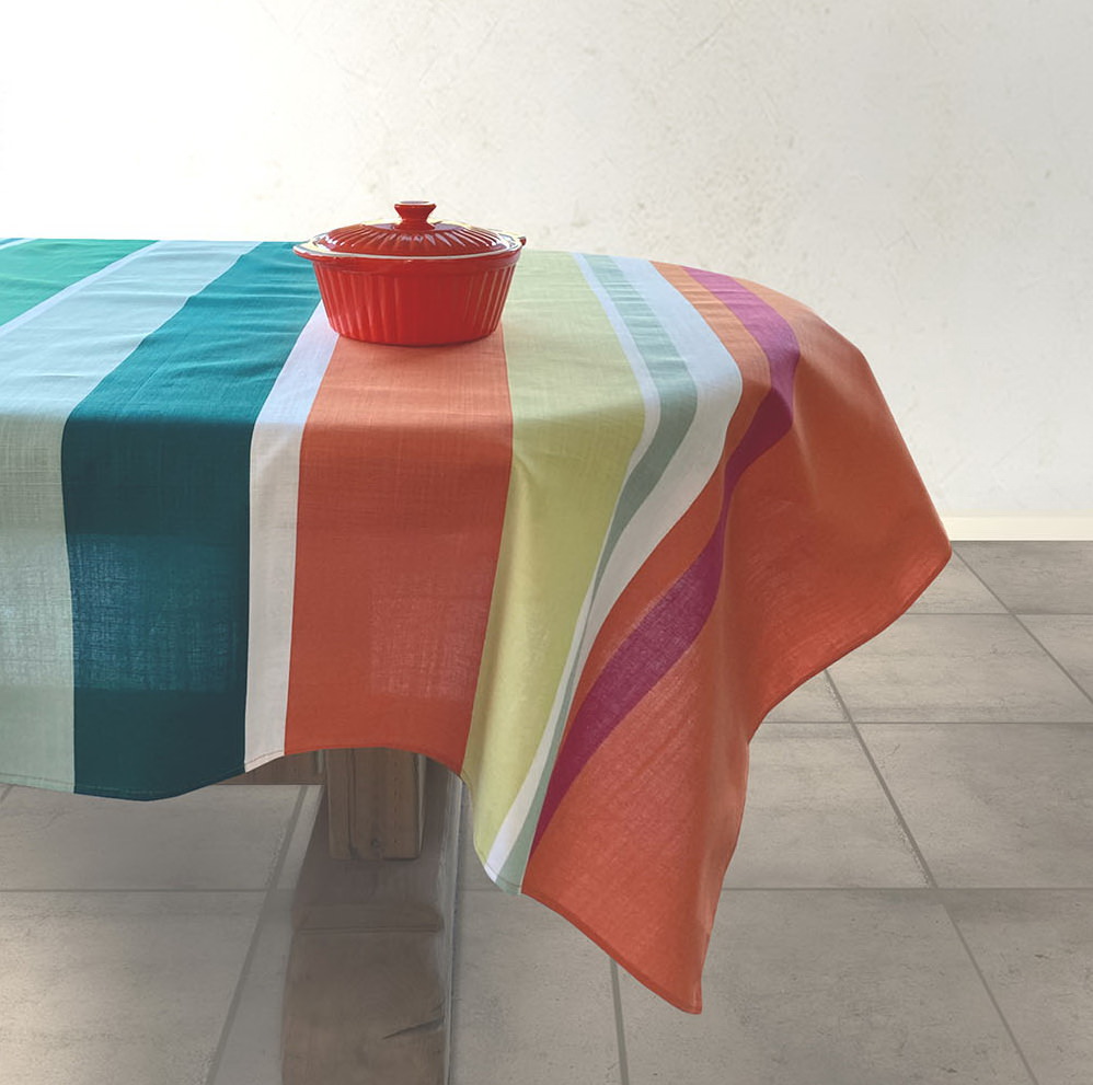Bahine orange Tablecloth. Image for Bahine orange
