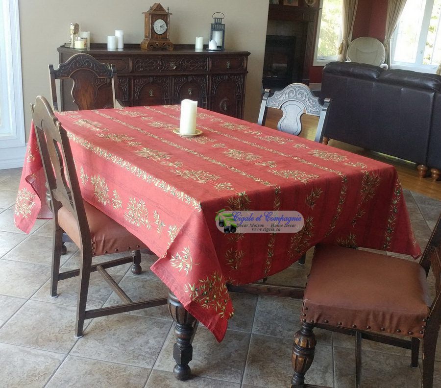 Clos des Oliviers rectangular Tablecloth. Image for Clos des Oliviers