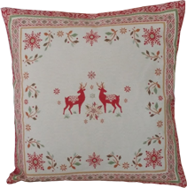 Cushion cover Vallée red-green.