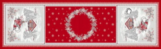 Table runner Savoie red