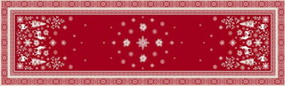 Table runner Runner Vallée red-ecru