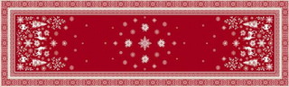 Table runner Runner Vallée red-ecru