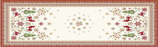Table runner Vallée red-green
