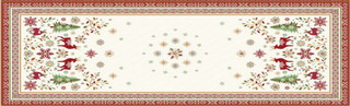 Table runner Vallée red-green