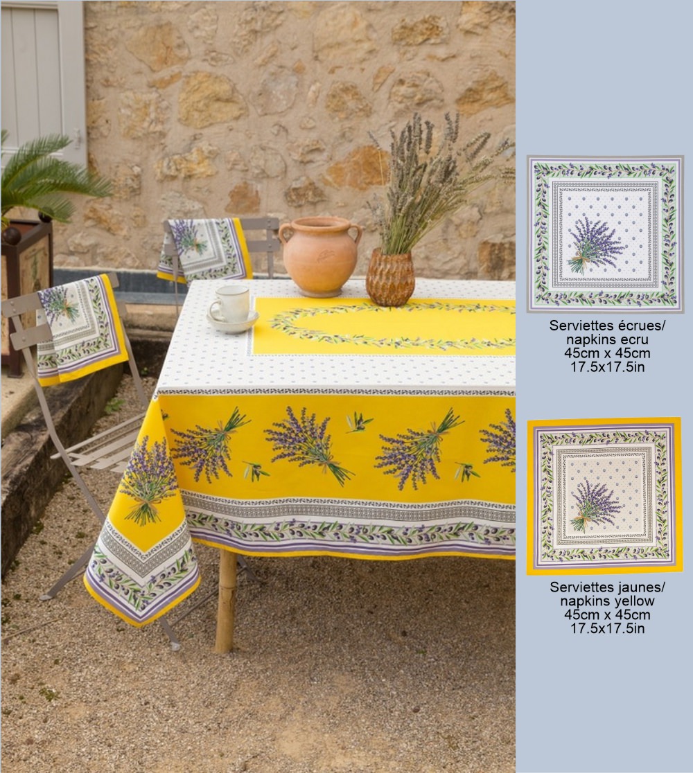 Image pour la nappe Lauris jaune enduite