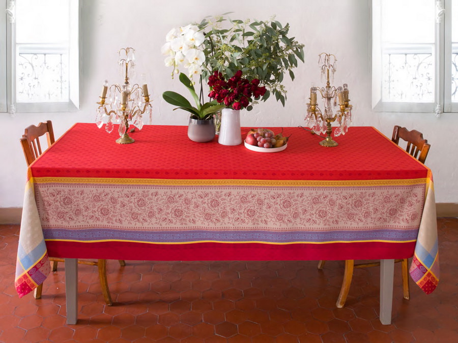 Massilia red a Jacquard tablecloth Image for Massilia red