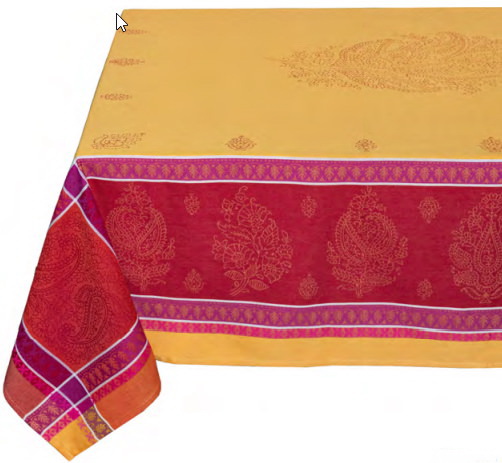 Image for the details for the Cassis yellow red tablecloth